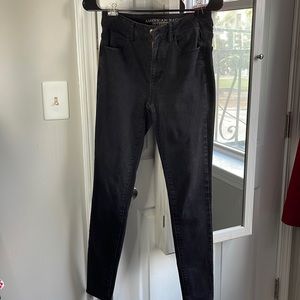 Black super super stretch jeans from American Eagle.